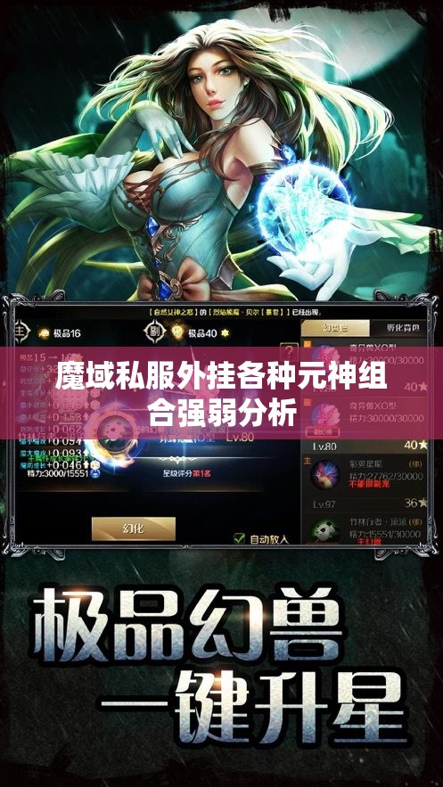魔域私服外挂各种元神组合强弱分析