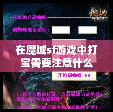 在魔域sf游戏中打宝需要注意什么