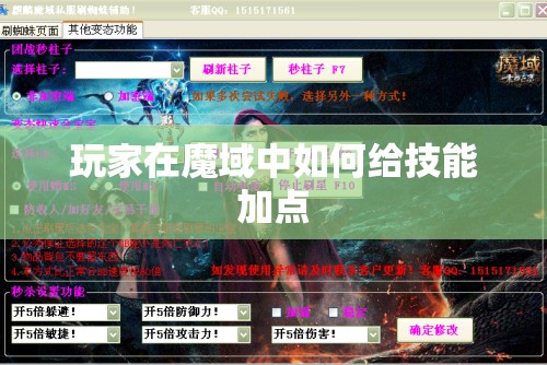 玩家在魔域中如何给技能加点