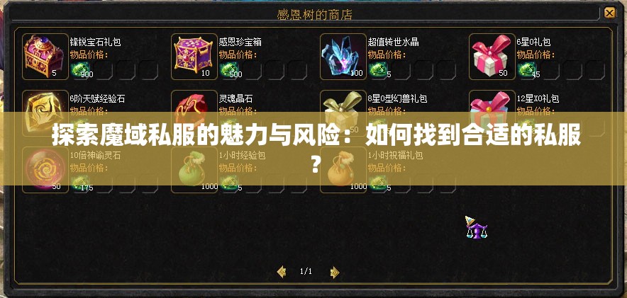  探索魔域私服的魅力与风险：如何找到合适的私服？