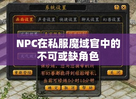 NPC在私服魔域官中的不可或缺角色