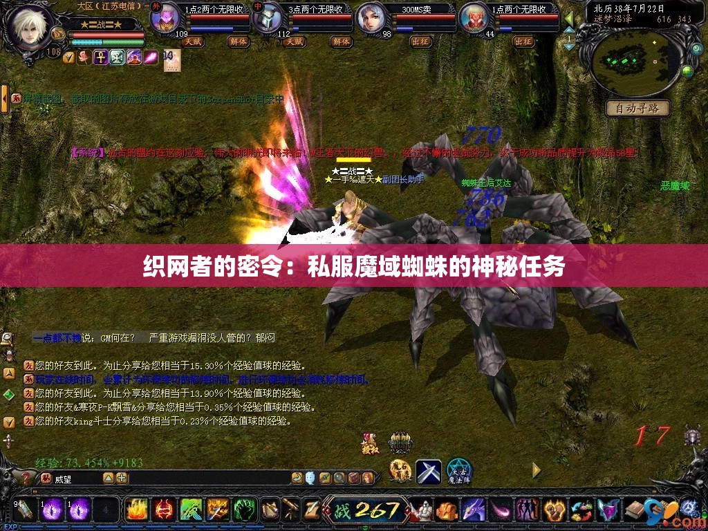 织网者的密令：私服魔域蜘蛛的神秘任务